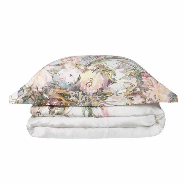 Постельное белье DecoFlux "Floral Sense", 2-х спальное (евро), белый