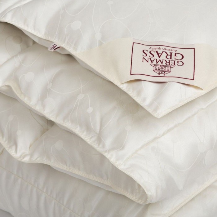 Одеяло German Grass  пух гаги "Exclusive Silk", 240x260 см, теплое