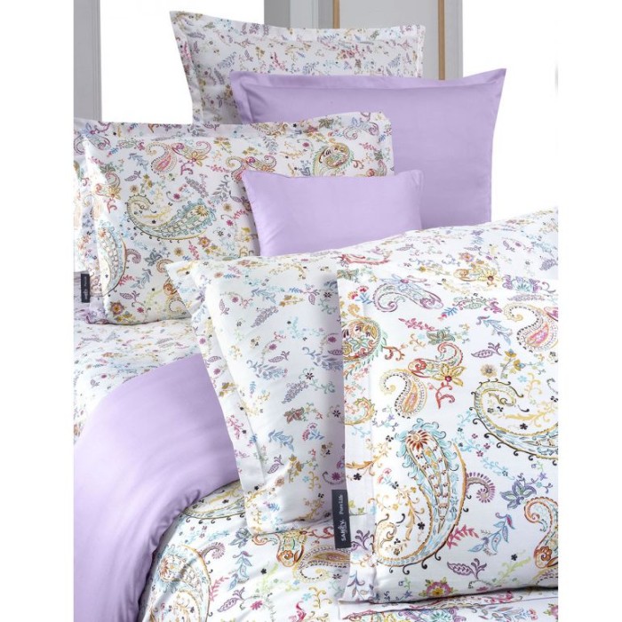 Постельное белье Sarev "Piedra", семейное, лиловый