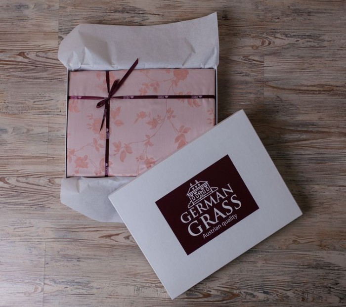 Постельное белье German Grass "Apricot Palette Grass", 2-х спальное (евро), абрикосовый