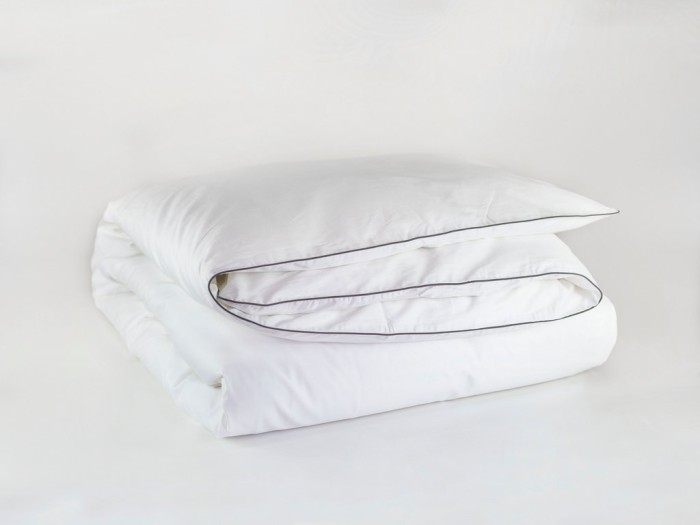 Пододеяльник German Grass "Innsbruck Gray", 200x200 см, белый