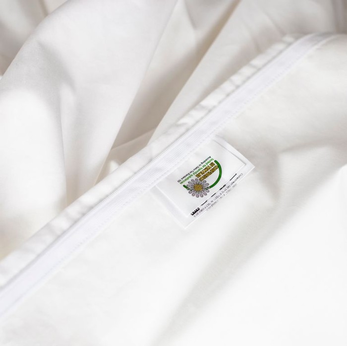 Пододеяльник German Grass "Innsbruck Gray", 200x200 см, белый