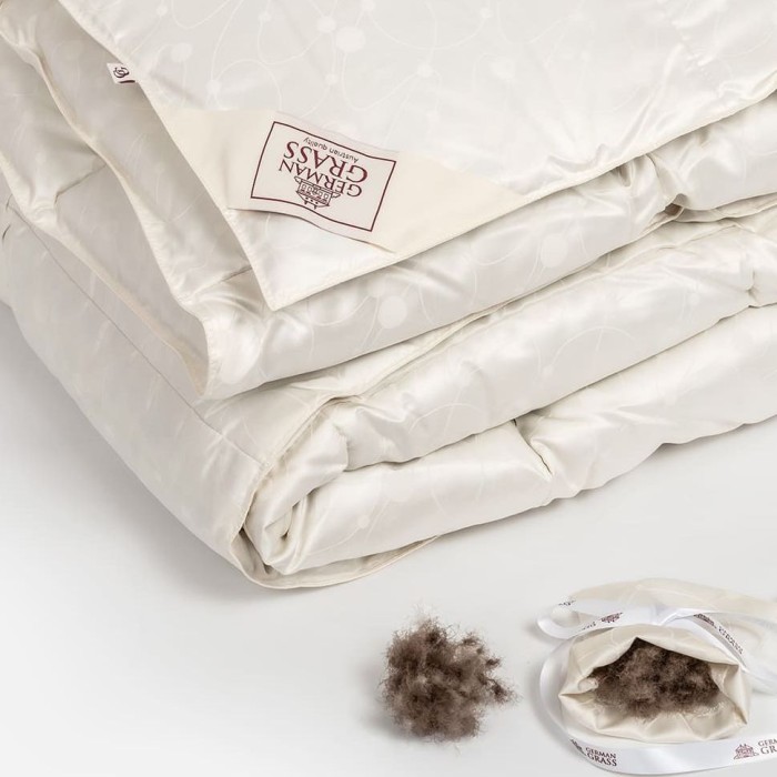 Одеяло German Grass  пух гаги "Exclusive Silk", 200x220 см, теплое