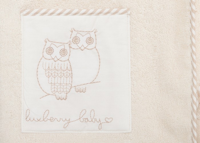 Халатик Luxberry "Совята", 9/10 лет, жемчуг, белый