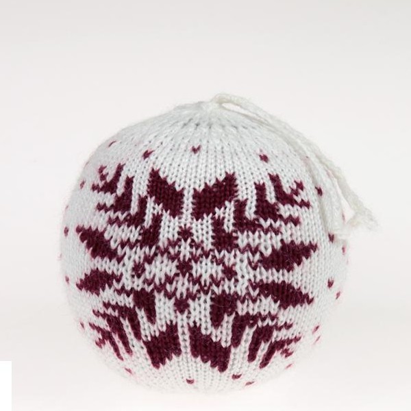 Декоративный шар Luxberry "Norway", 8 см, белый