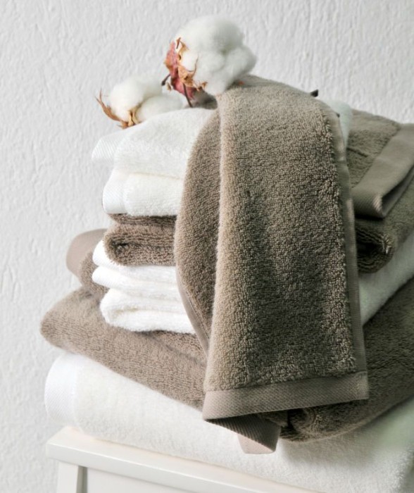 Полотенце Hamam "Shine Cotton&Silk", 76x142 см, белый