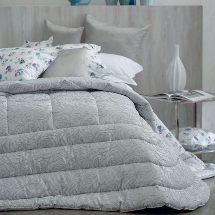 Покрывало Blumarine "Dalida", 270x270 см, серо-голубой