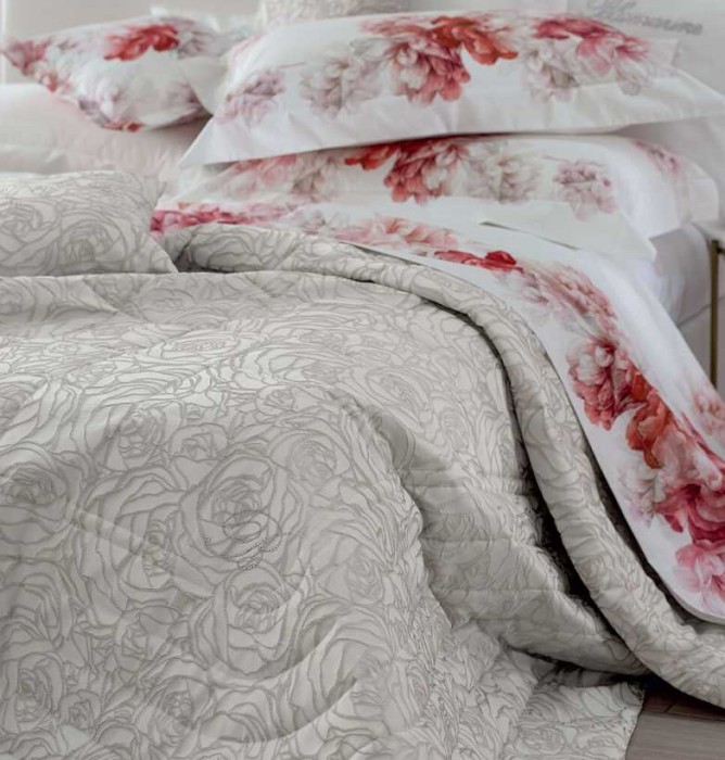 Покрывало Blumarine "Dalida", 270x270 см, серо-голубой