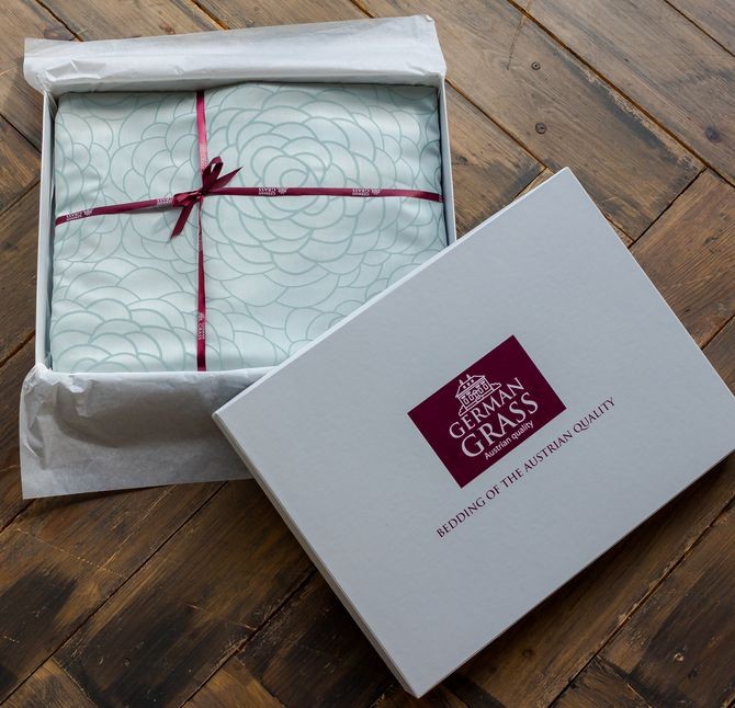 Постельное белье German Grass "Azur Palette Grass", 2-х спальное (евро), бирюзовый