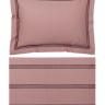 Постельное белье BOVI "АКЦЕНТ", 2-х спальное (евро), карминово-розовый