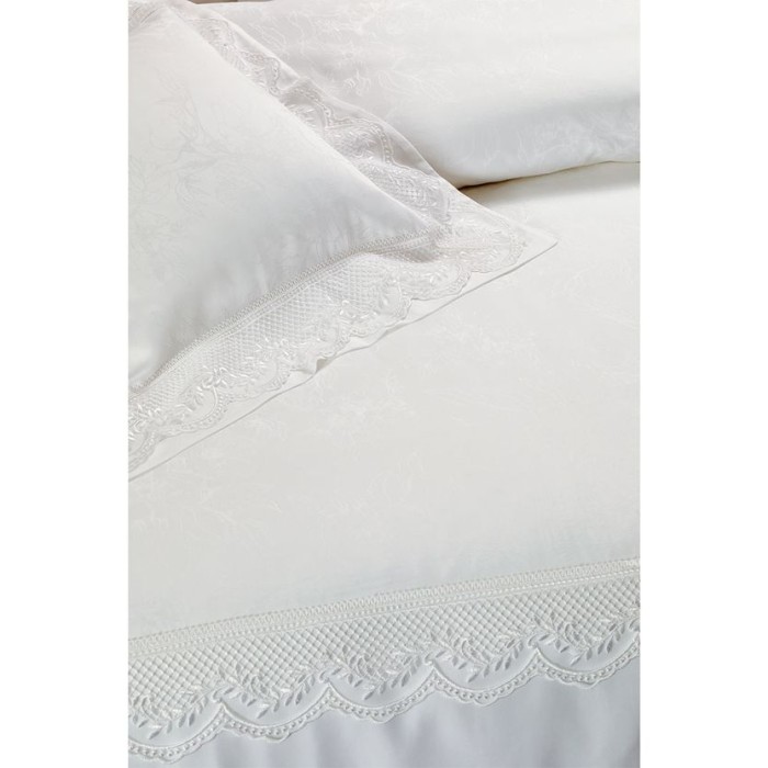 Постельное белье Valeron Jakar "Louise", king-size, белый