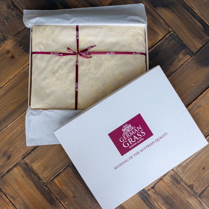 Постельное белье German Grass "Golden Palette Grass", семейное, золотистый