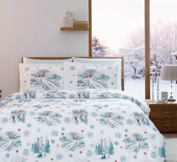 Постельное белье Tivolyo Deluxe "Christmas", 2-х спальное (евро), кремовый