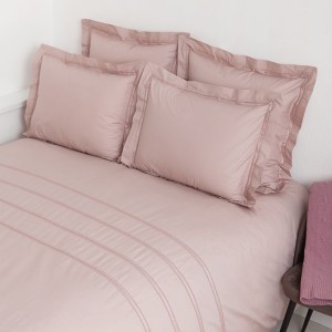 Постельное белье BOVI "АКЦЕНТ", 2-х спальное (евро), розовый