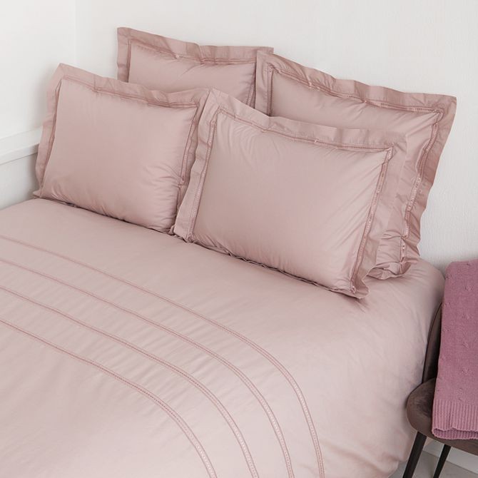 Постельное белье Bovi "Акцент", 2-х спальное (евро), розовый