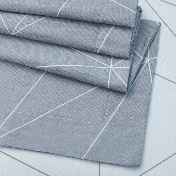 Постельное белье Arya Simple Living "Rana", 2-х спальное (евро), серый