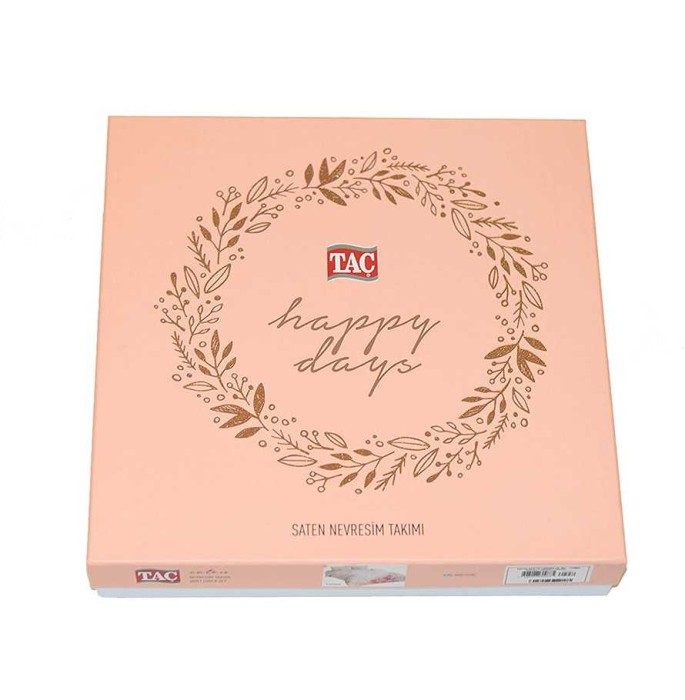 Постельное белье Tac Basic "Beyaz", 2-х спальное (евро), белый