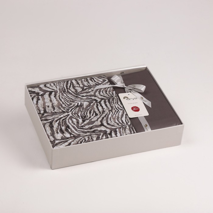 Постельное белье Arya Alamode "Exotic", 2-х спальное (евро), коричневый