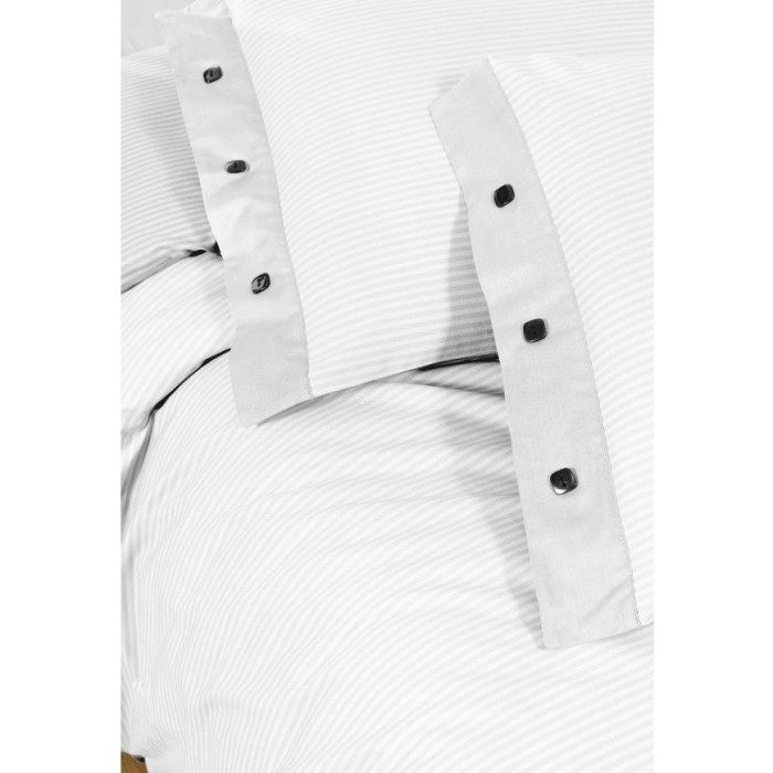 Постельное белье Sarev страйп "New Fancy", 2-х спальное (евро), белый