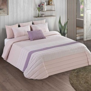 Покрывало LEIPER с подушками "SPRING3", 250x270 см, розовый