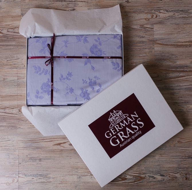 Постельное белье German Grass "Lavender Palette Grass", семейное, лавандовый