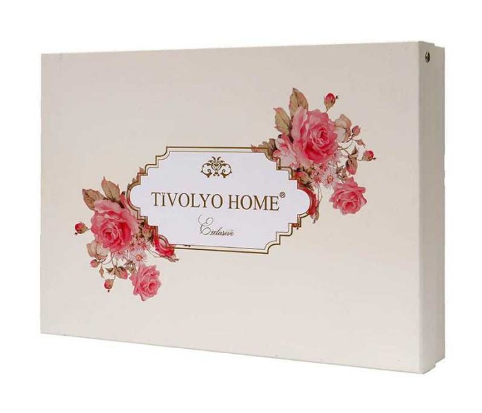 Постельное белье Tivolyo Deluxe "Finola", 2-х спальное (евро), кремовый