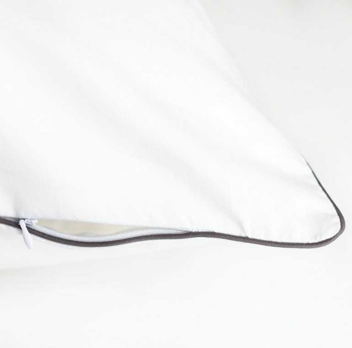 Наволочка German Grass "Innsbruck Gray", 70x70 см, 2 шт, белый