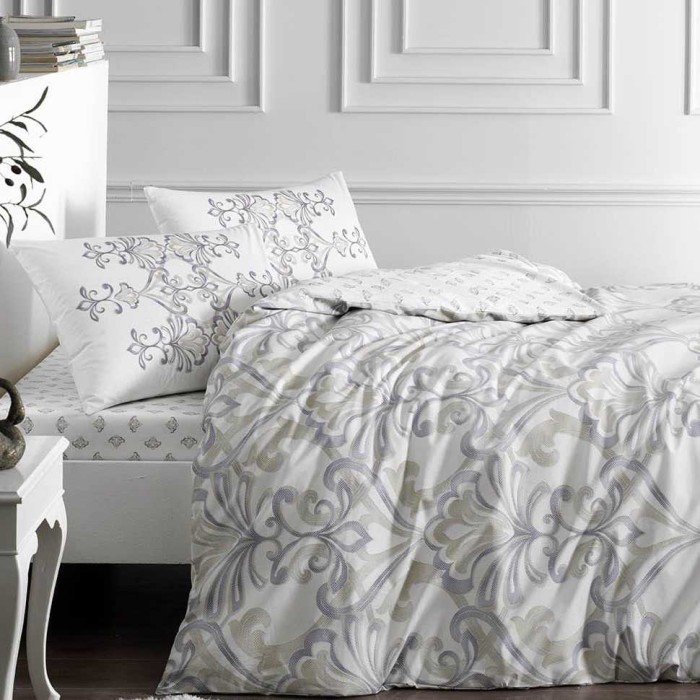 Постельное белье Tac ранфорс "Liles", 2-х спальное (евро), кофе