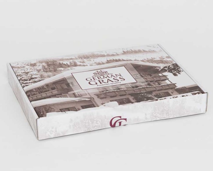 Наволочка  German Grass широкая отделка "Alpine Brownie Allure", 50x70 см, 2 шт, белый