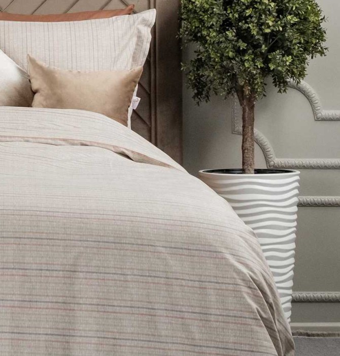 Постельное белье Arya Alamode "Gemini", 2-х спальное (евро), бежевый