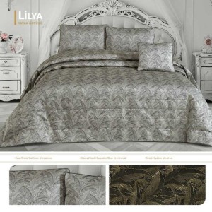 Покрывало Grazie с наволочками "Lilya", 260x270 см, серый