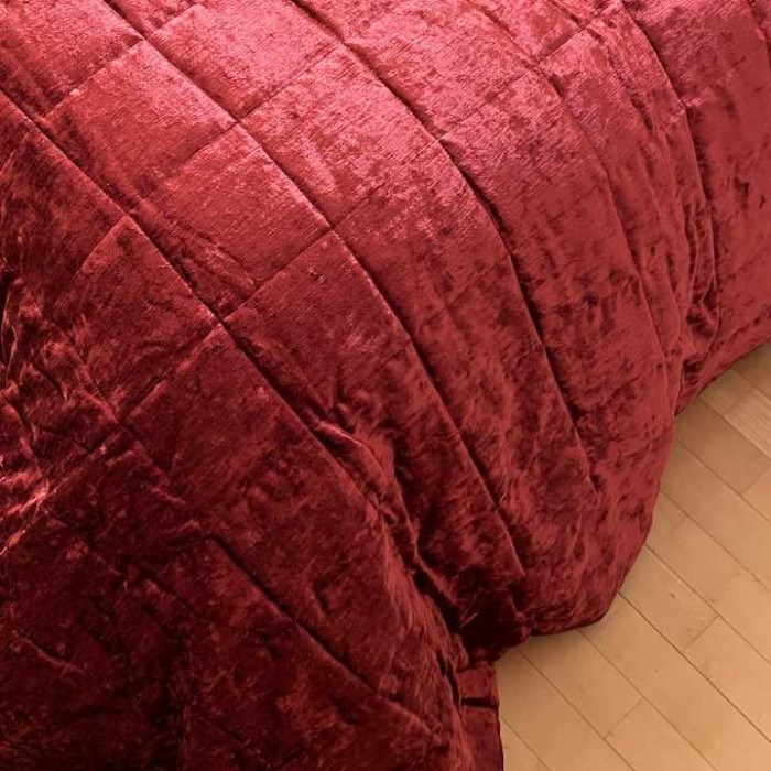 Покрывало Svad Dondi бархат "Venere", 270x270 см, гранатовый