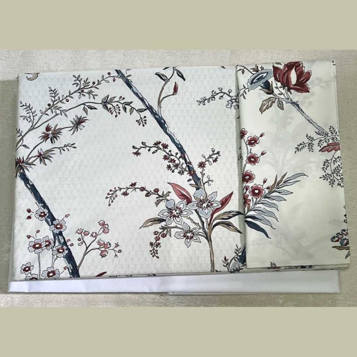 Постельное белье Mirabello перкаль "Life", 2-х спальное (евро), белый