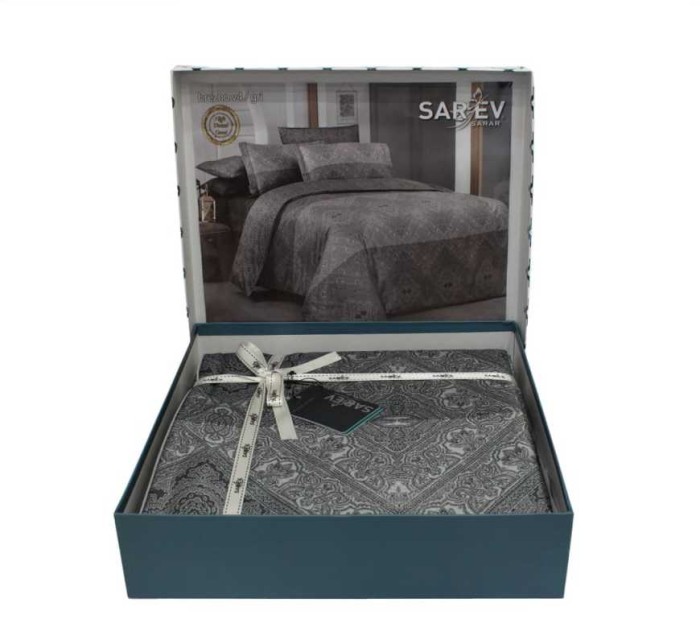 Постельное белье Sarev "Brezno", семейное, серый