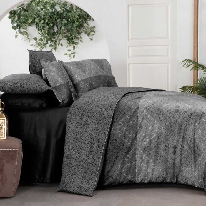 Постельное белье Sarev "Brezno", семейное, серый