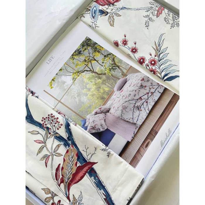 Постельное белье Mirabello перкаль "Life", семейное, белый