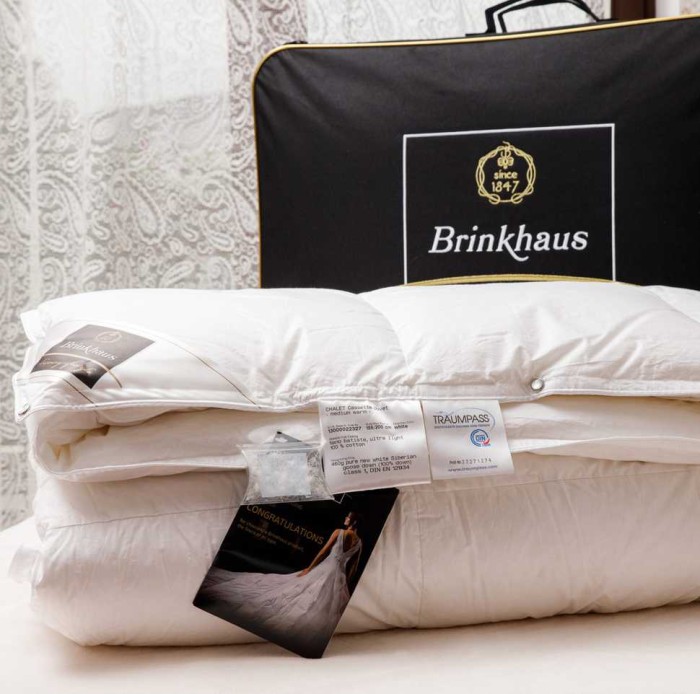 Одеяло Brinkhaus пуховое "Chalet", 200x220 см, всесезонное