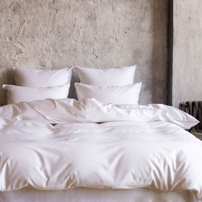 Пододеяльник German Grass "Innsbruck Pearl", 200x200 см, белый, светлый кант