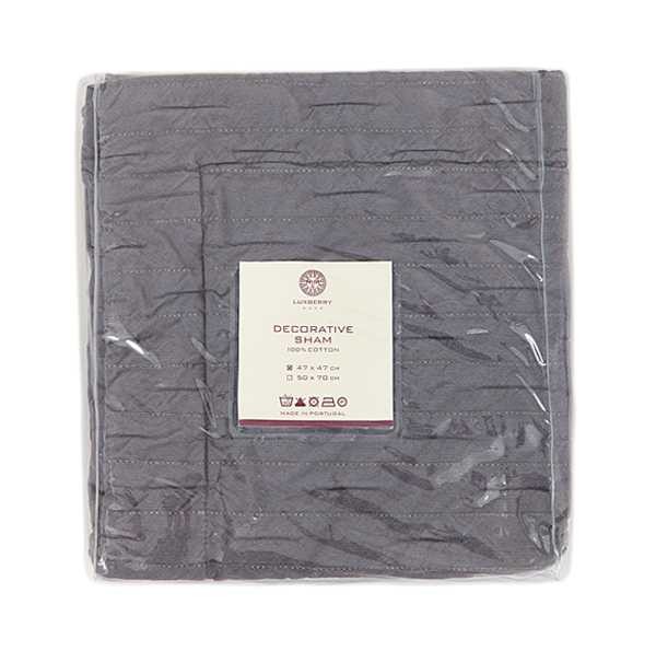 Наволочка Luxberry декоративная "Silver Rain", 47x47 см, серый