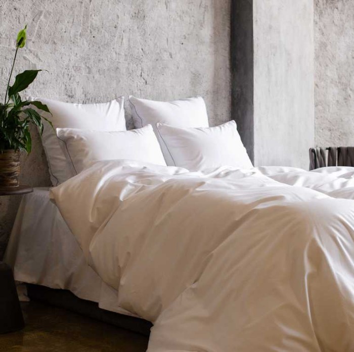 Постельное белье German Grass "Innsbruck Pearl", 2-х спальное, белый, светлый кант