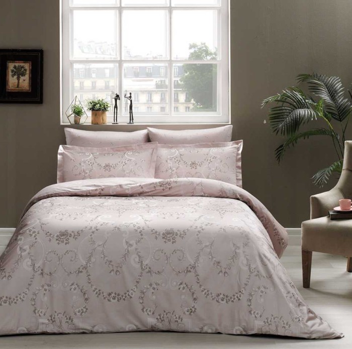 Постельное белье Tac Delux "Dorian", 2-х спальное (евро), коричневый