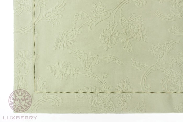 Наволочка Luxberry "Country" с мережкой, 47x47см, зеленый