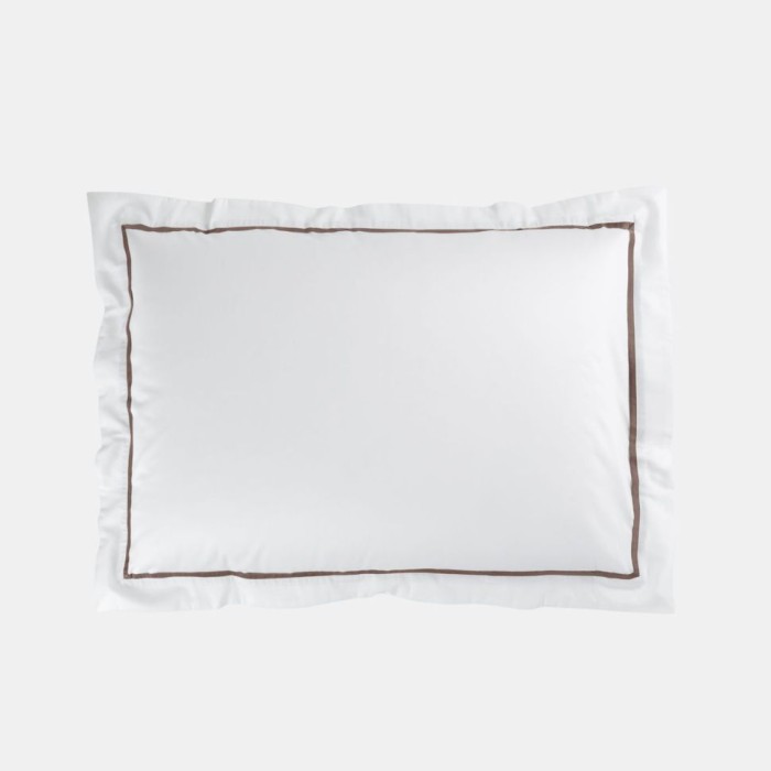 Наволочка  German Grass узкая отделка "Alpine Brownie Allure", 50x70 см, 2 шт, белый