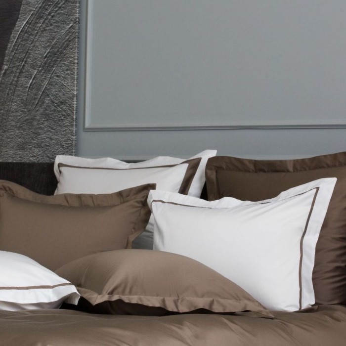 Наволочка  German Grass узкая отделка "Alpine Brownie Allure", 50x70 см, 2 шт, белый