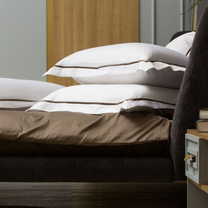 Наволочка  German Grass узкая отделка "Alpine Brownie Allure", 50x70 см, 2 шт, белый