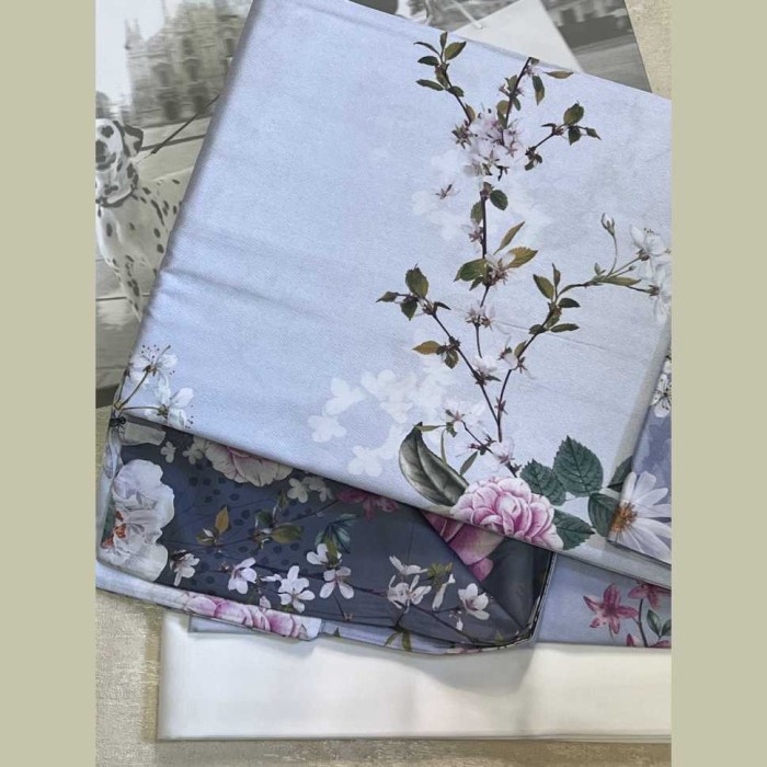 Постельное белье Mirabello "Gardenia Sweet", 2-х спальное (евро), голубой