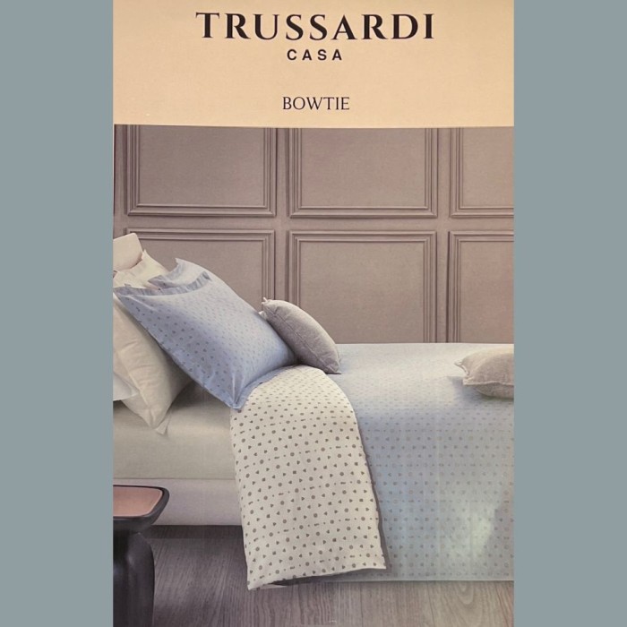 Постельное белье Trussardi "Bowtie", 2-х спальное (евро), голубой