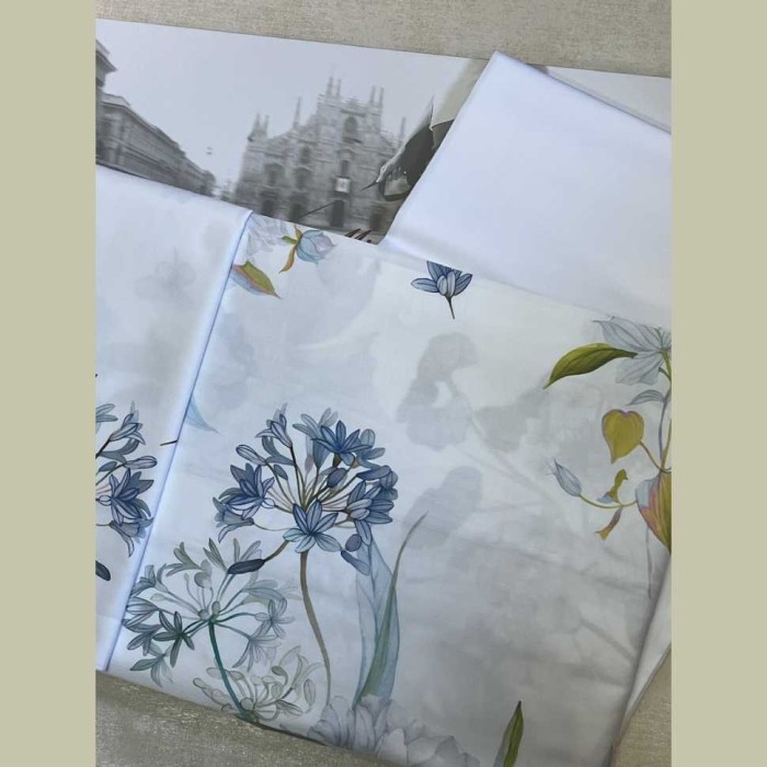 Постельное белье Mirabello "Fresh Bouquet", 2-х спальное (евро), белый