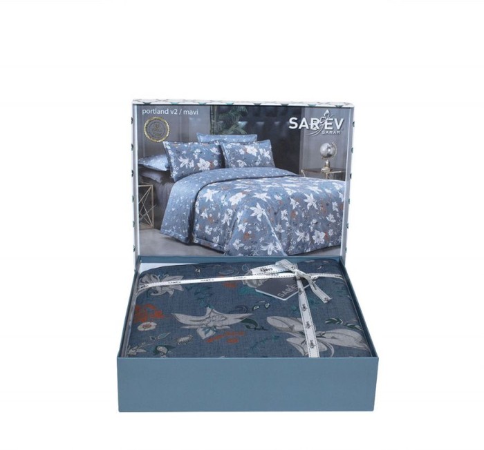 Постельное белье Sarev "Portland", семейное, синий