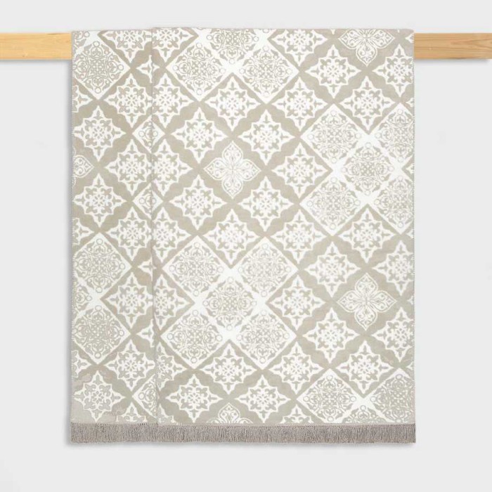 Плед Arya хлопок "Rasan", 150x200 см, кремовый